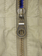 ロゴ刺繍モッズコート カーキ