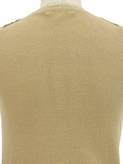 ニットコンビジップアップフレンチスリーブトップス ベージュ