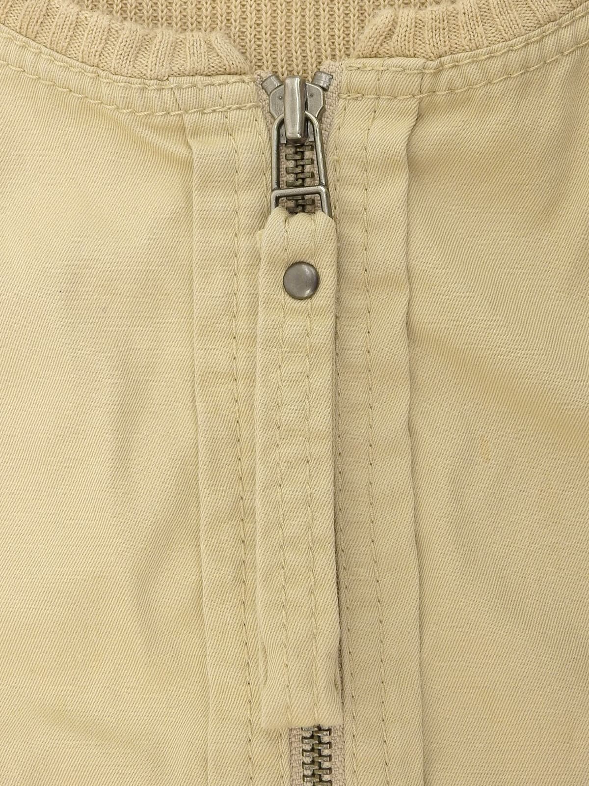 ニットコンビジップアップフレンチスリーブトップス ベージュ