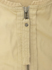 ニットコンビジップアップフレンチスリーブトップス ベージュ