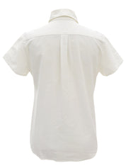 ロゴ刺繍半袖シャツ ホワイト