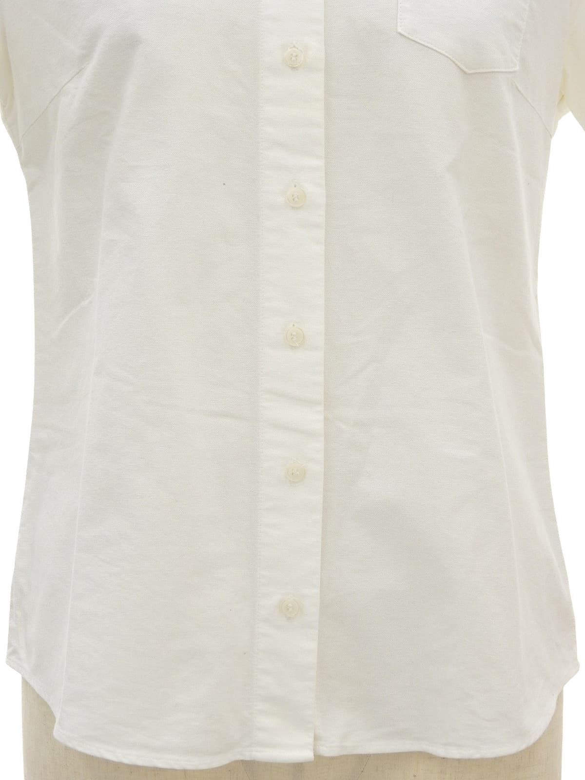 ロゴ刺繍半袖シャツ ホワイト