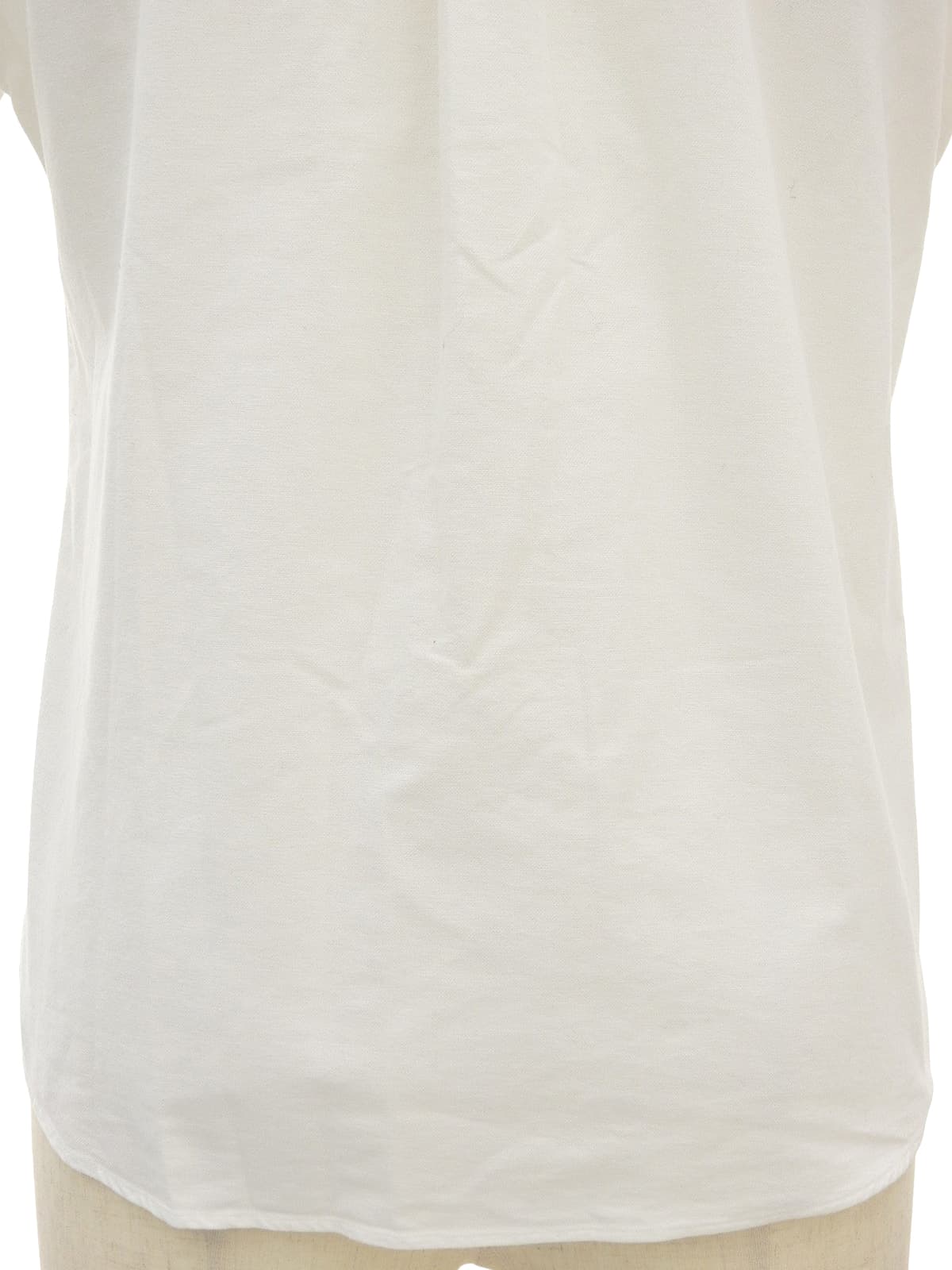 ロゴ刺繍半袖シャツ ホワイト