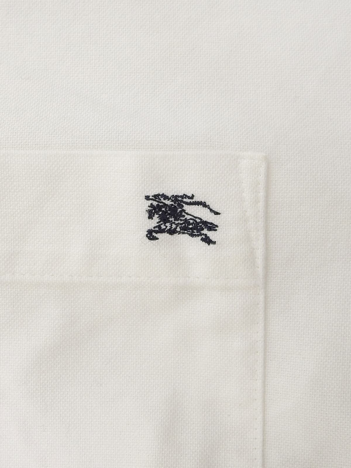 ロゴ刺繍半袖シャツ ホワイト