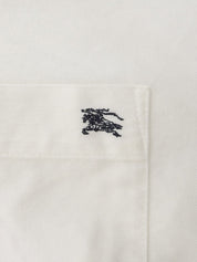 ロゴ刺繍半袖シャツ ホワイト