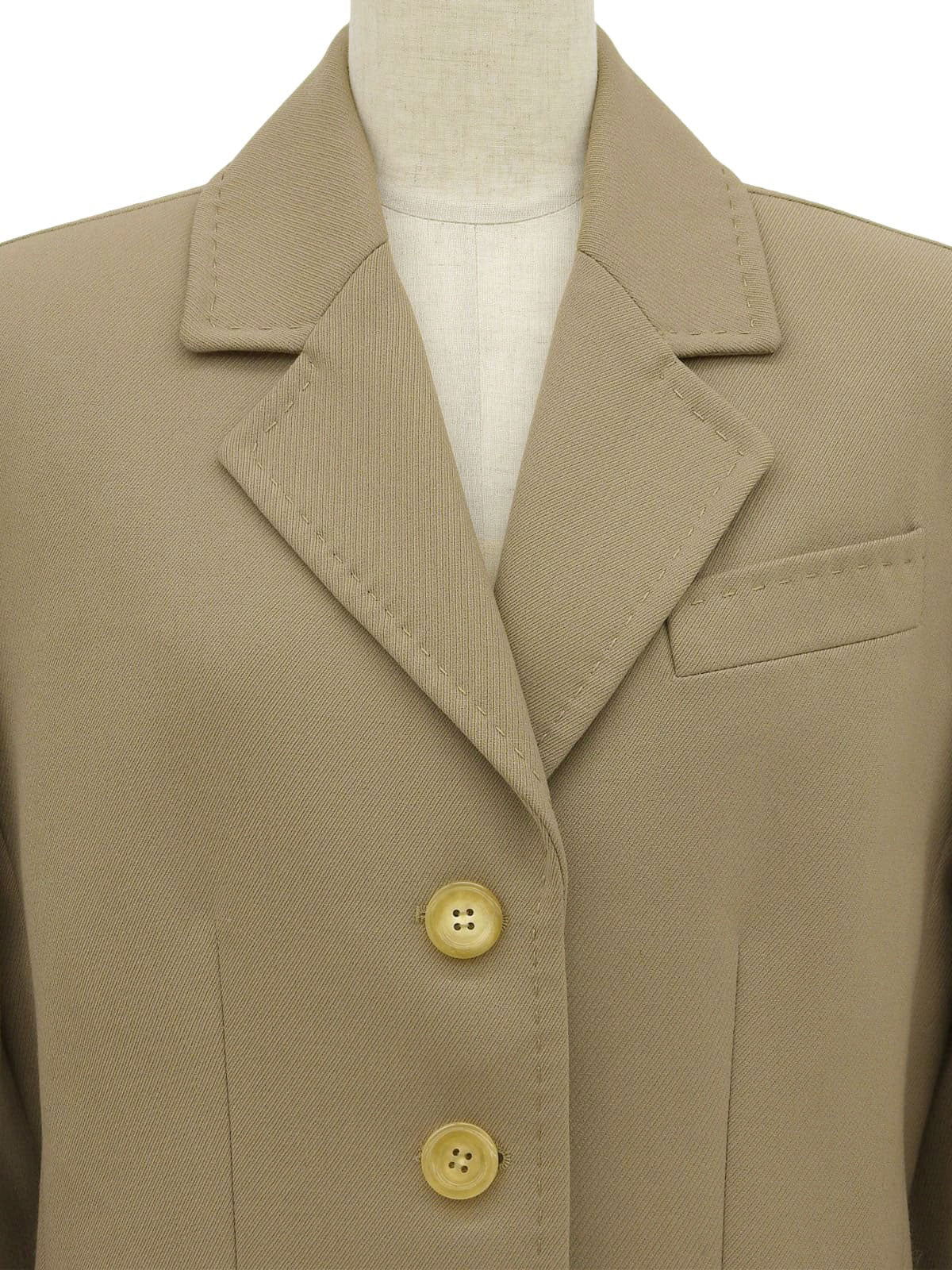 ウールステッチデザインジャケット ベージュ