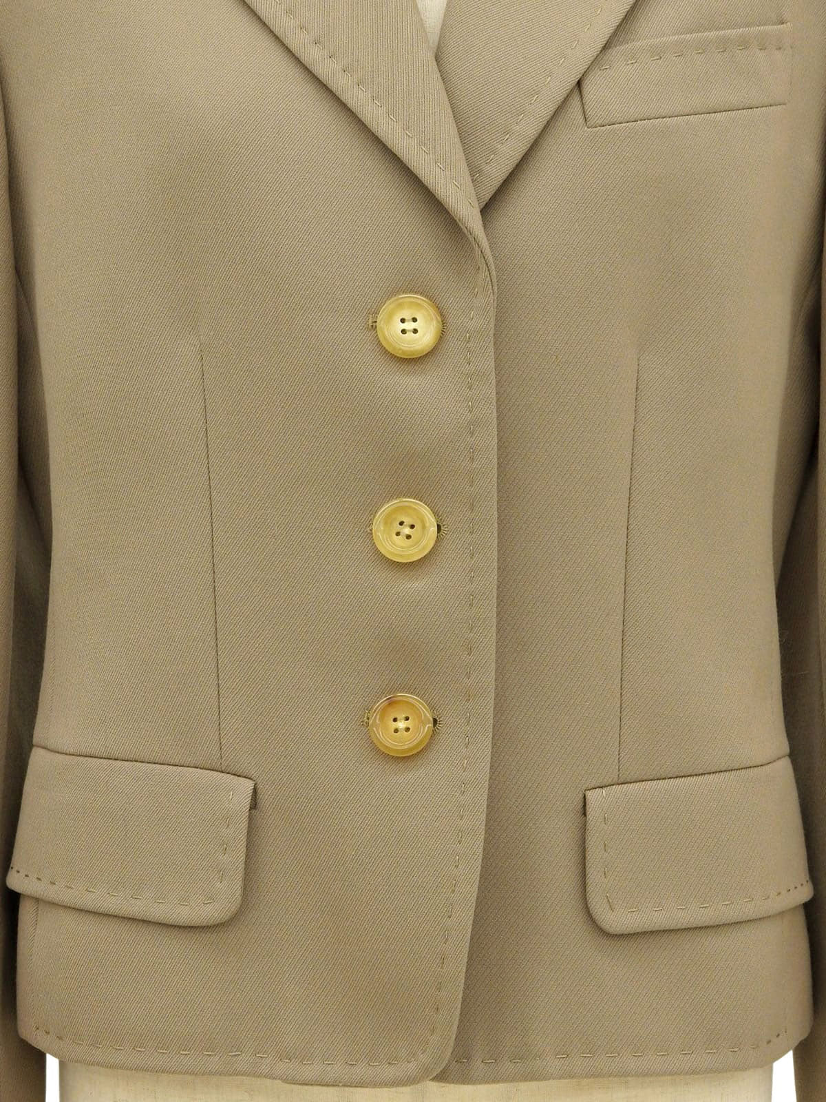 ウールステッチデザインジャケット ベージュ