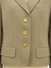 ウールステッチデザインジャケット ベージュ