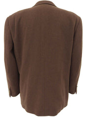 Emblem logo embroidered tailored jacket in brown