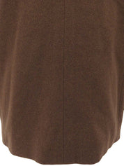 Emblem logo embroidered tailored jacket in brown