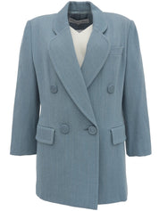 ウールダブルブレストジャケット ライトブルー