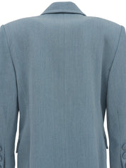 ウールダブルブレストジャケット ライトブルー