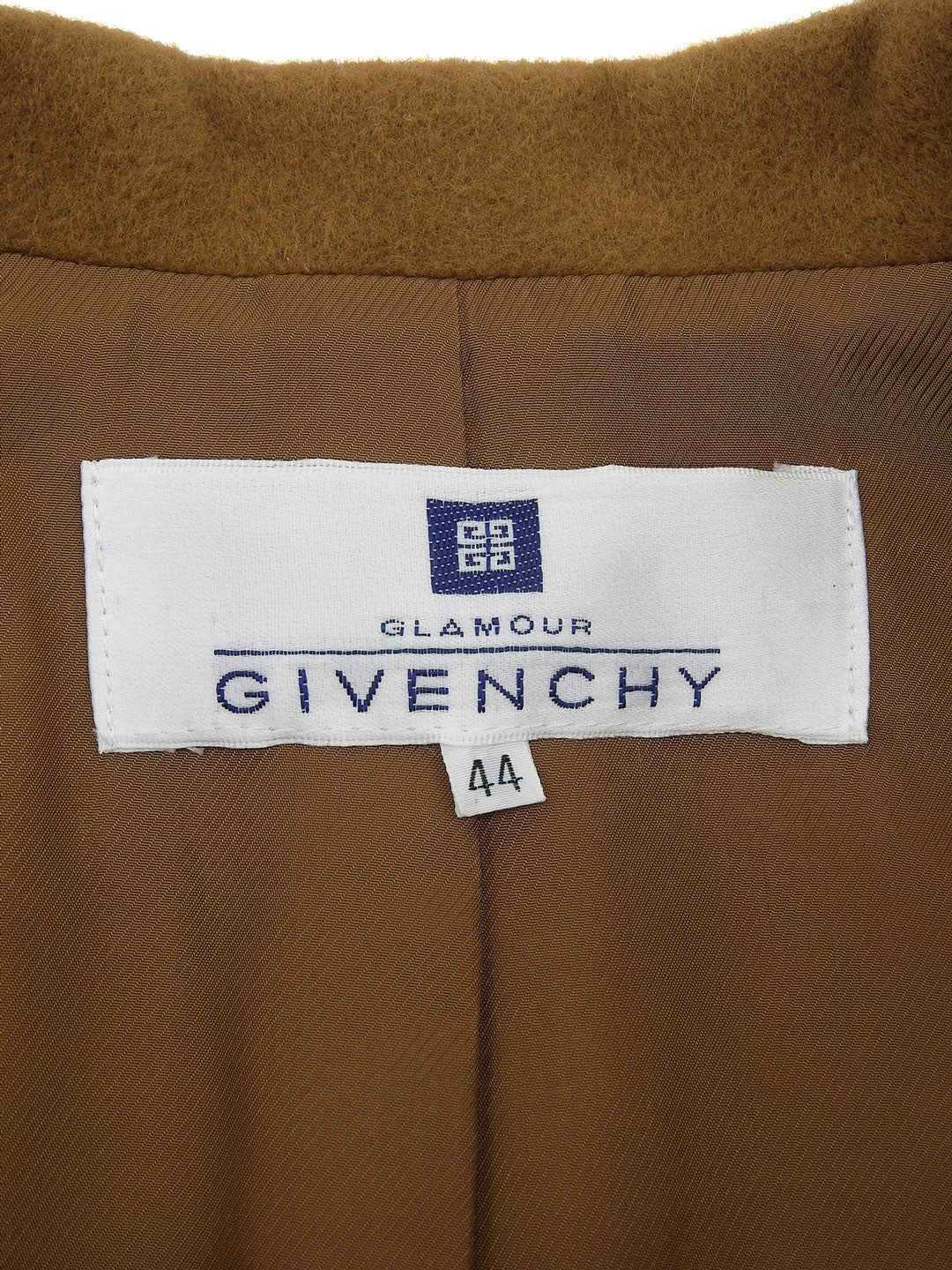 アンゴラウールコンビロゴボタンステンカラーコート キャメル