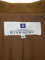 アンゴラウールコンビロゴボタンステンカラーコート キャメル