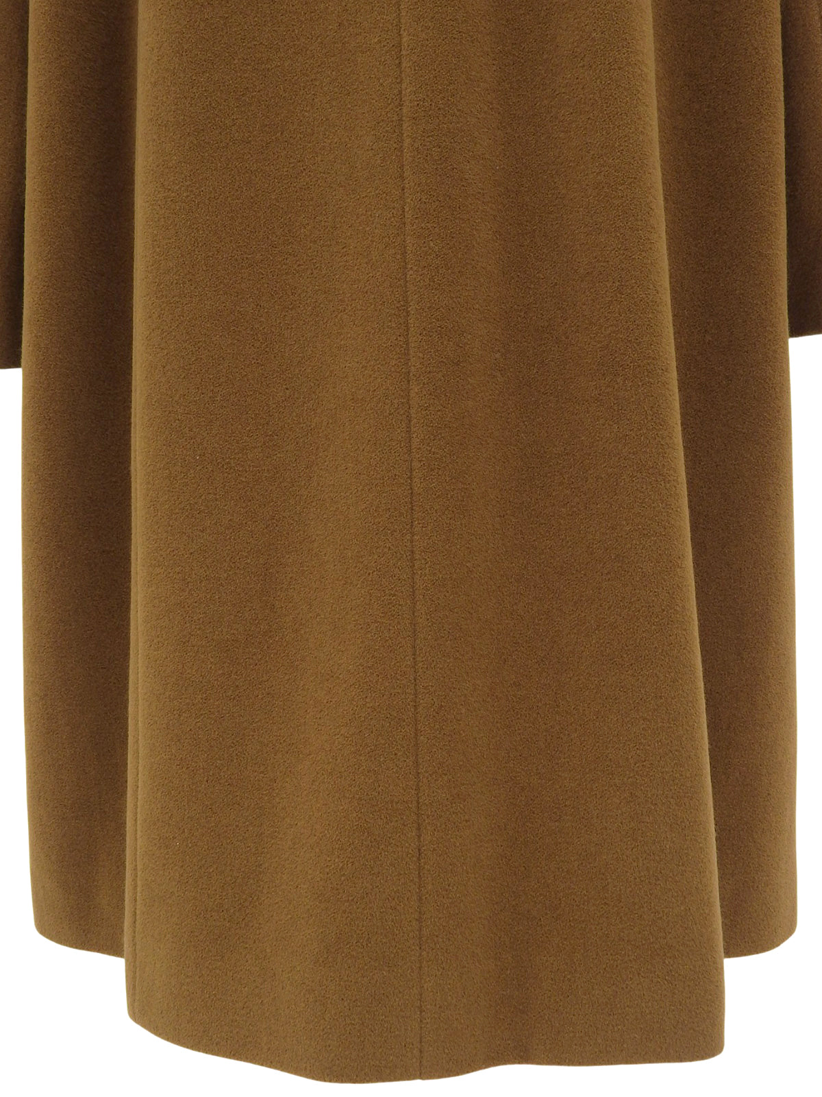 アンゴラウールコンビロゴボタンステンカラーコート キャメル