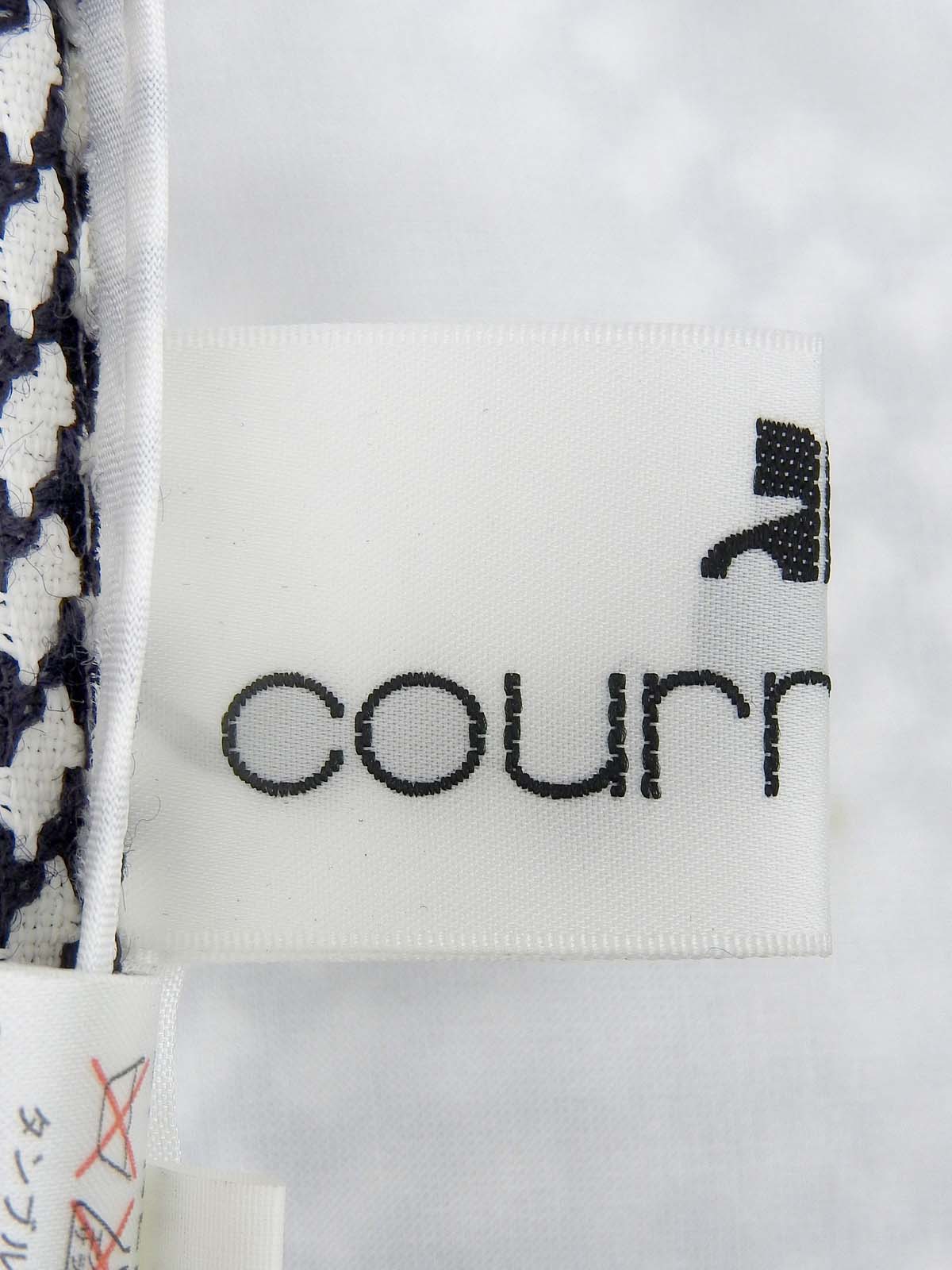 ロゴボタンパールポケットデザインジャケット ホワイト/ブラック