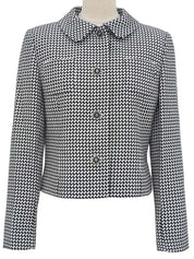 ロゴボタンパールポケットデザインジャケット ホワイト/ブラック