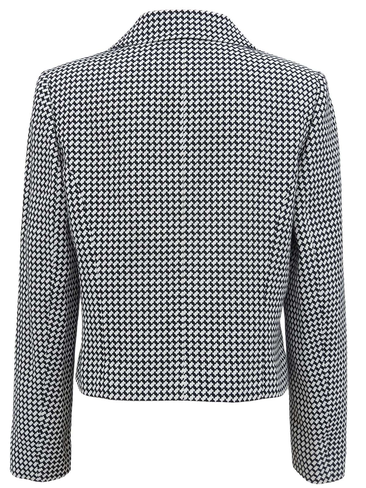 ロゴボタンパールポケットデザインジャケット ホワイト/ブラック