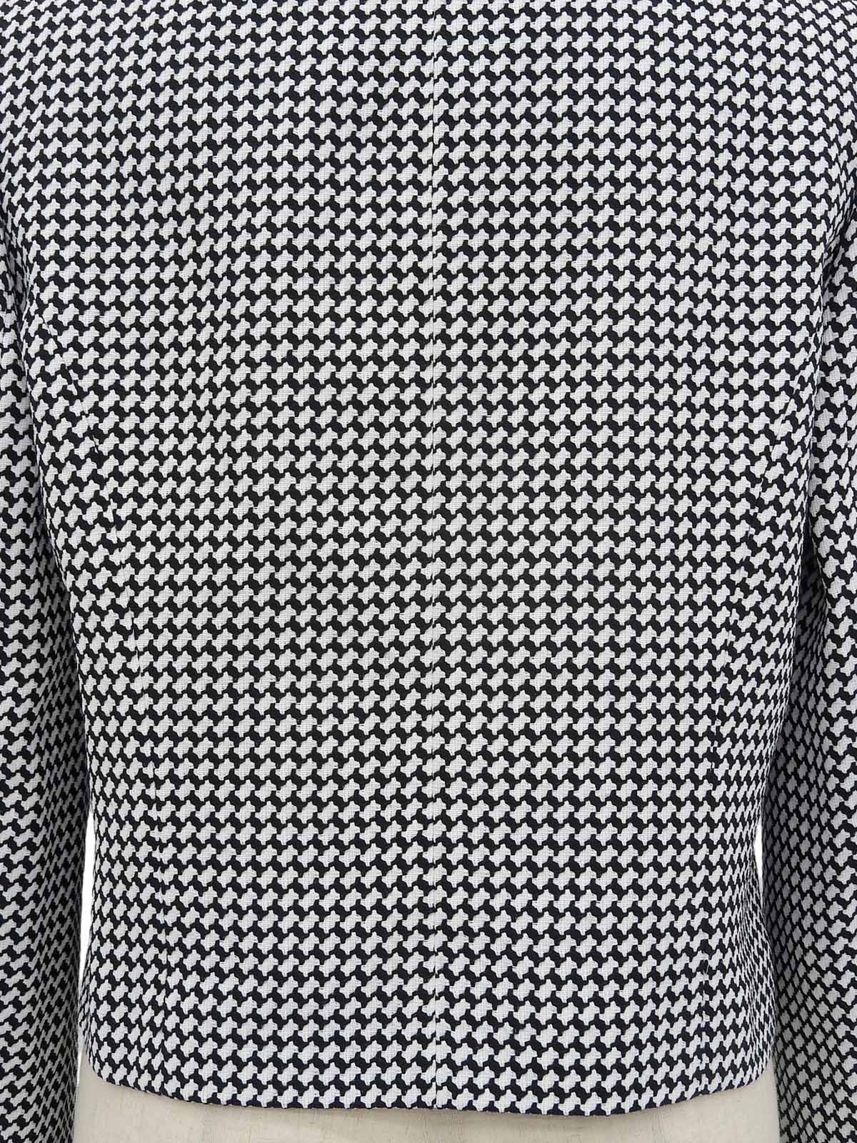 ロゴボタンパールポケットデザインジャケット ホワイト/ブラック