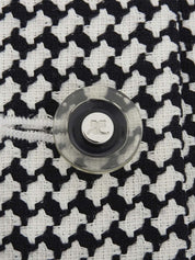 ロゴボタンパールポケットデザインジャケット ホワイト/ブラック