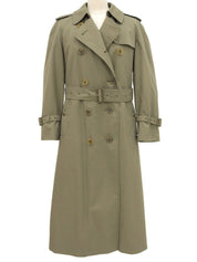 ノバチェックライニングトレンチコート カーキ