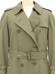 ノバチェックライニングトレンチコート カーキ