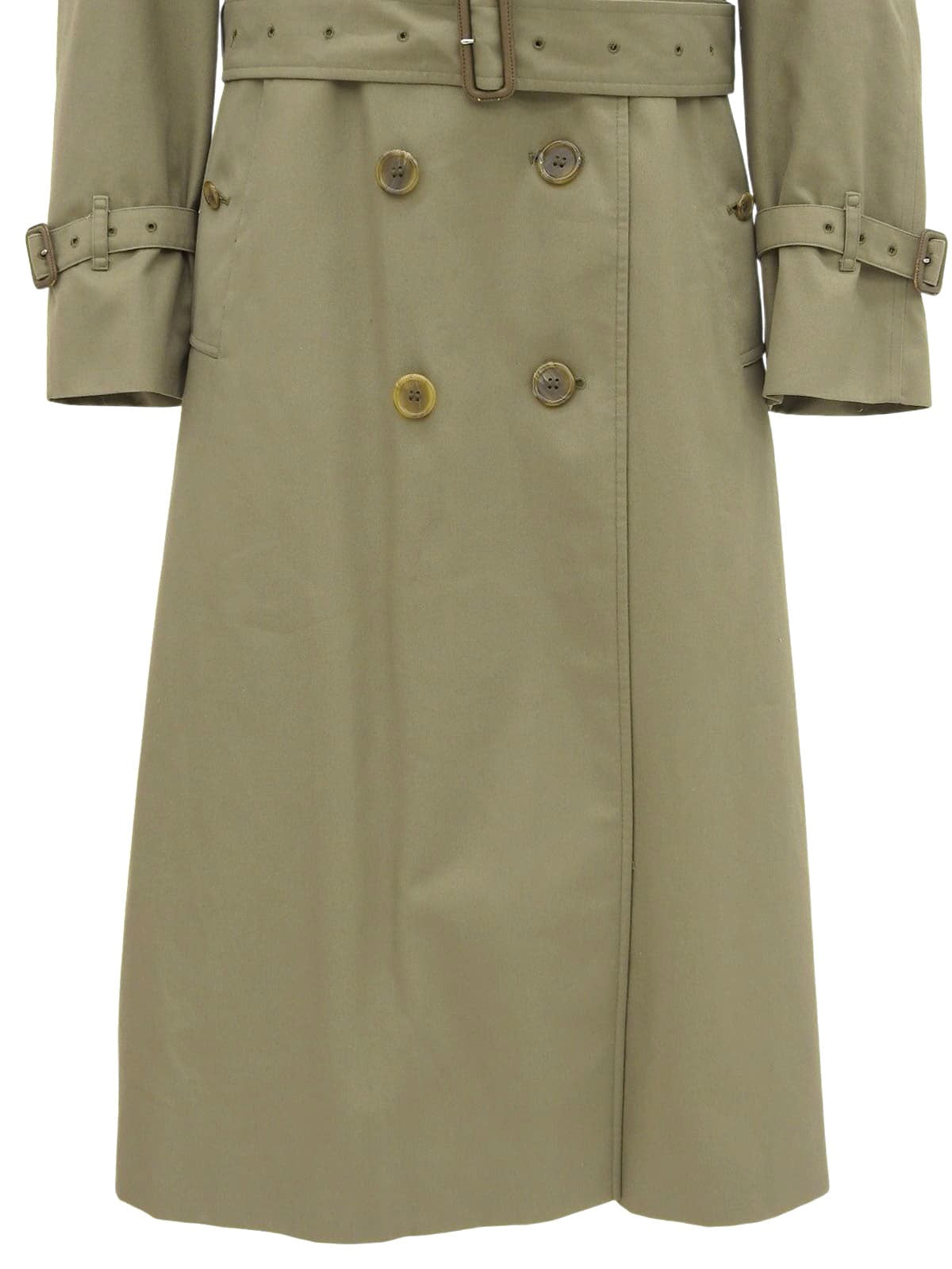 ノバチェックライニングトレンチコート カーキ