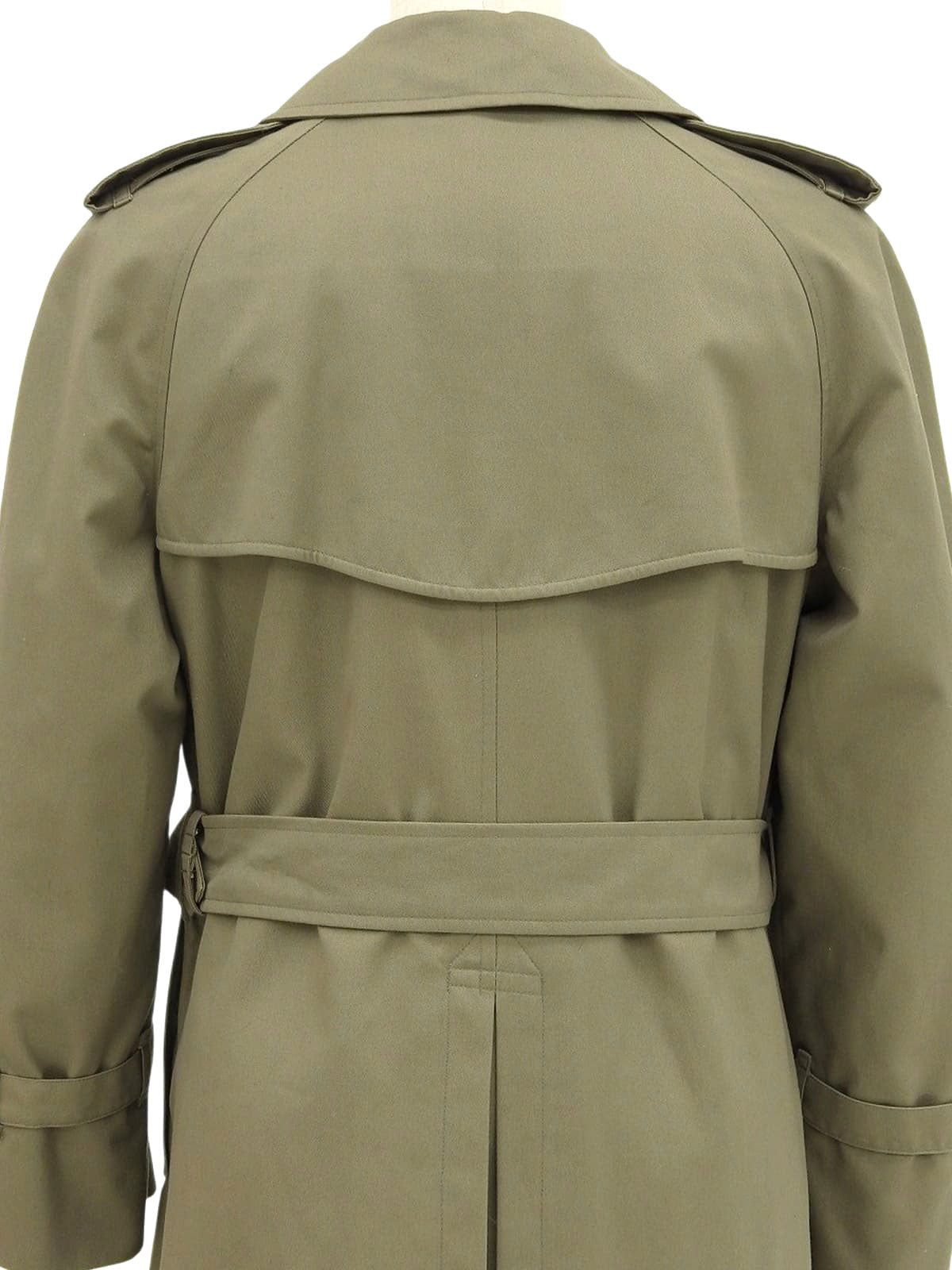 ノバチェックライニングトレンチコート カーキ