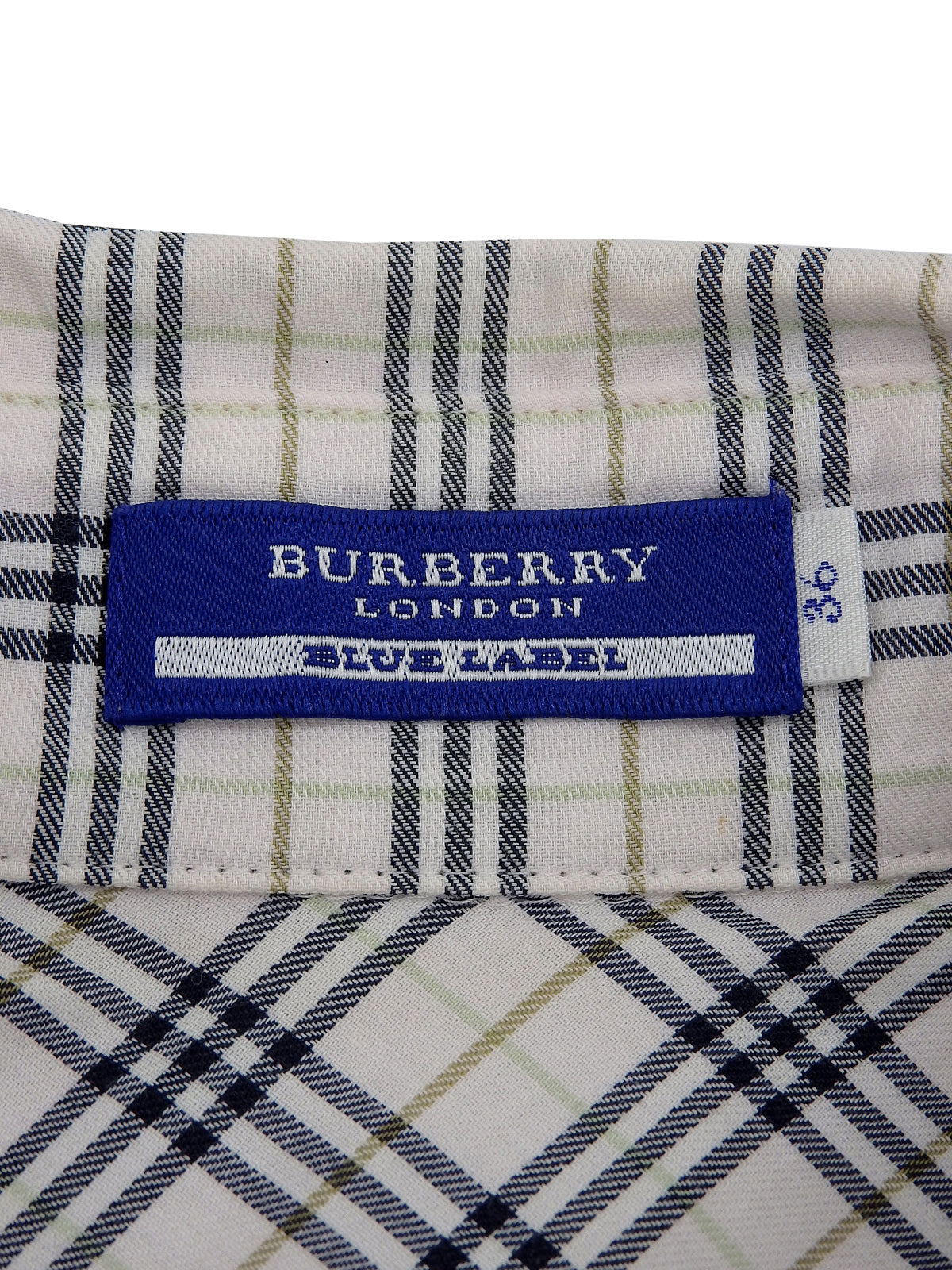 チェックパターンロゴ刺繍七分袖シャツ ピンク/マルチ