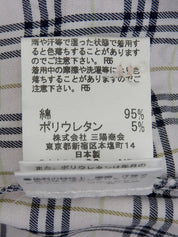 チェックパターンロゴ刺繍七分袖シャツ #36 ピンク/マルチ