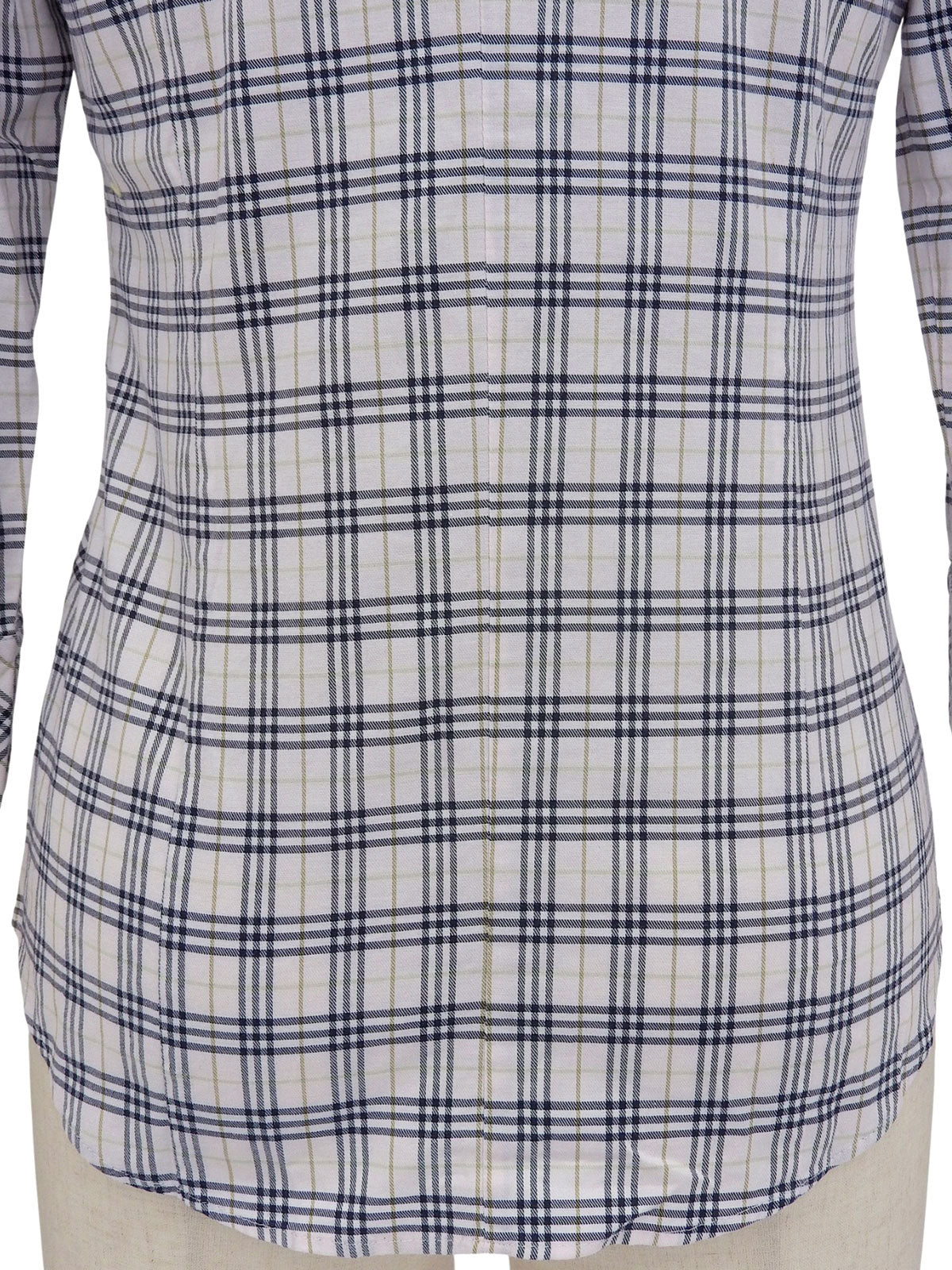 チェックパターンロゴ刺繍七分袖シャツ ピンク/マルチ