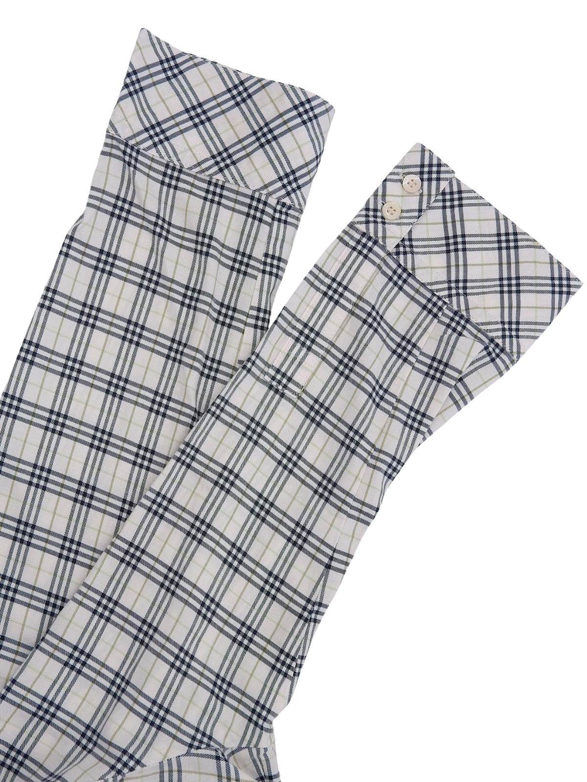 チェックパターンロゴ刺繍七分袖シャツ ピンク/マルチ