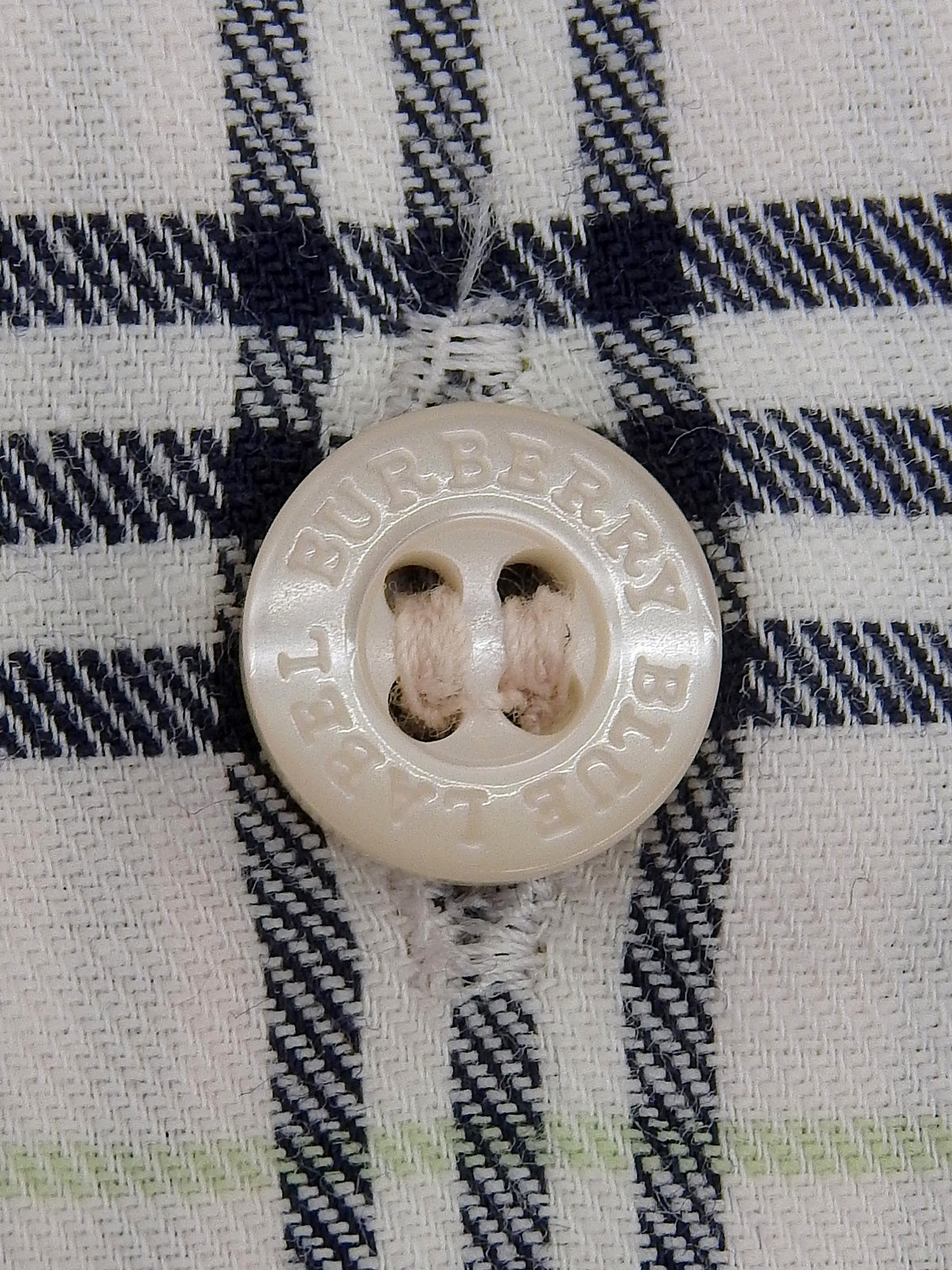 チェックパターンロゴ刺繍七分袖シャツ ピンク/マルチ