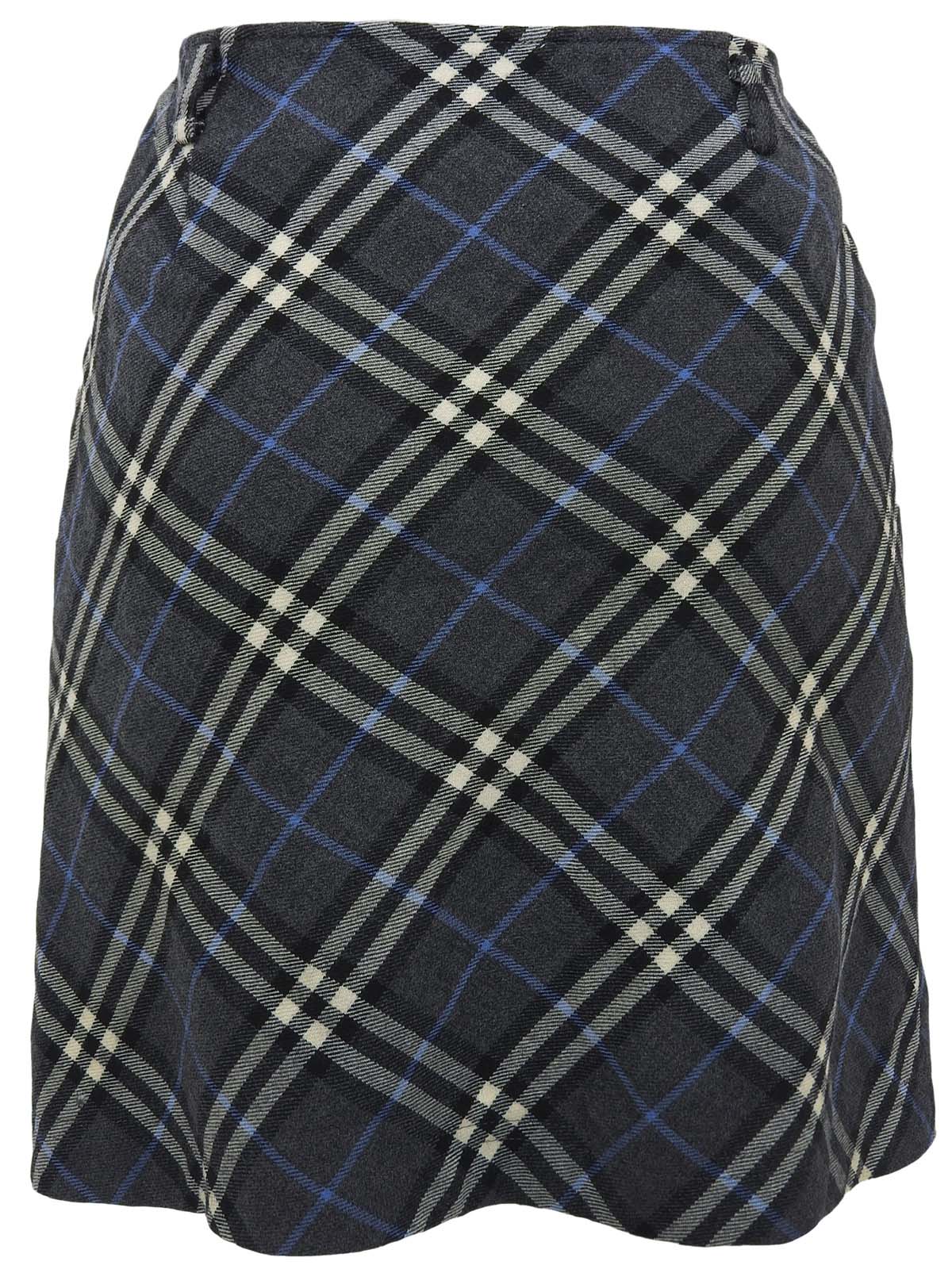 Check pattern skirt in gray