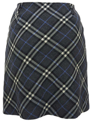 Check pattern skirt in gray