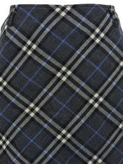 Check pattern skirt in gray