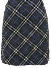 Check pattern skirt in gray