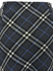 Check pattern skirt in gray