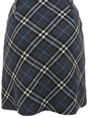 Check pattern skirt in gray