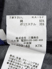 Denim Back Logo Embroidered Dress in Indigo