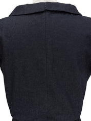 Denim Back Logo Embroidered Dress in Indigo