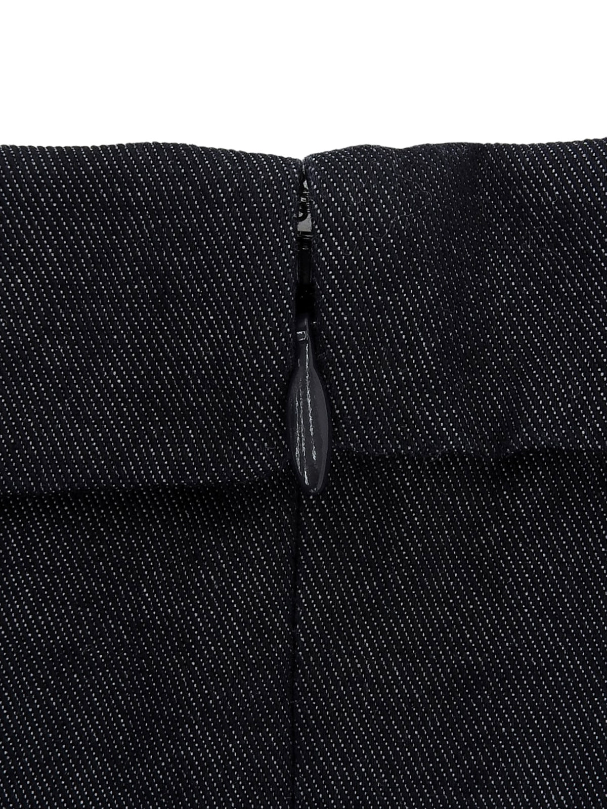 Denim Back Logo Embroidered Dress in Indigo