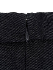 Denim Back Logo Embroidered Dress in Indigo