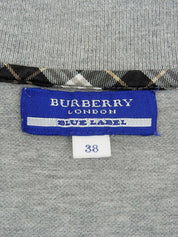 ロゴ刺繍フリルパフスリーブポロシャツ グレー