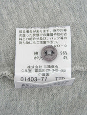 ロゴ刺繍フリルパフスリーブポロシャツ グレー