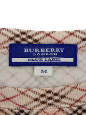 Nova Check Pattern Logo Embroidered 3/4 Sleeve Top in Pink