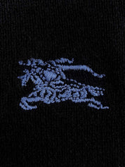 Logo Embroidered Trim Ruffle Design Sleeveless Top in Black