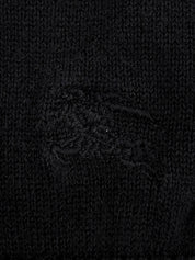 Logo Embroidered Half Sleeve Top in Black