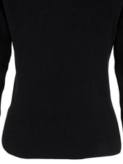 ノバチェックトリムデザインカーディガン ブラック