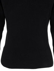 Nova Check trim design cardigan #M Black